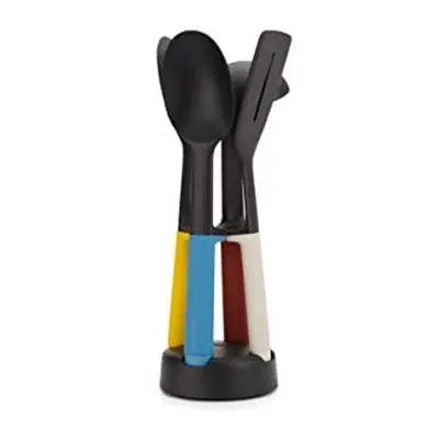 Elevate Slim 4-Piece Kitchen Utensil Set, Nylon tool heads with ergonomic, heat-resistant silico