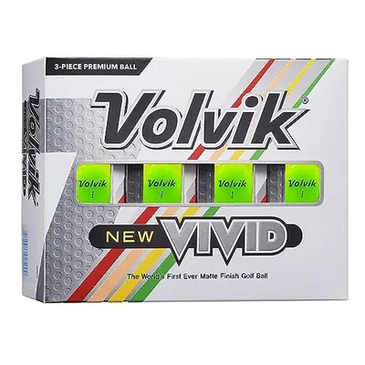 Vivid Golf Balls: Matte Green, Dozen