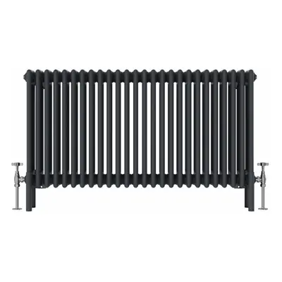 (600x1190mm, Anthracite) NRG Traditional Cast Iron Style Style Radiator Four Column Designer Bat