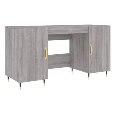 (grey sonoma) vidaXL Desk Computer Desk Writing Table Office Work Desk White Engineered Wood