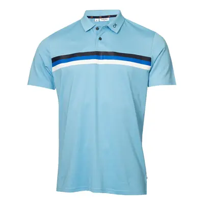 (S, Boysenberry Blue) Calvin Klein Mens Parker Moisture Wicking Lighweight Golf Polo Shirt