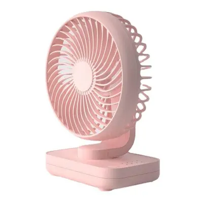 (Pink, Type A) inch Small Desktop Fan Cooling Fan Gear Wind Speed Low Noise for Home Office Car 