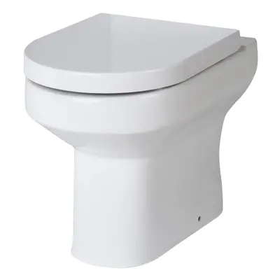 Back Round Back To Wall Toilet Pan - 410mm x 370mm x 520mm