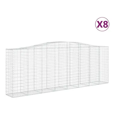 (400 x x 140/160 cm/ pcs) vidaXL Arched Gabion Basket Stone Basket Gabion Retaining Wall Galvani