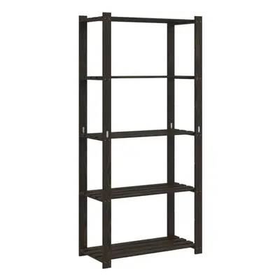 (black, x x cm) vidaXL Storage Rack Storage Units Shelf Industrial Shelving Solid Pinewood