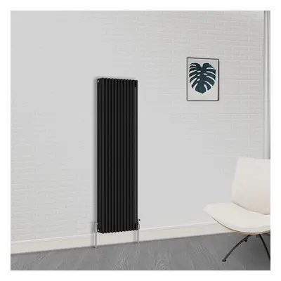 (1800 x 560mm-3 Column) NRG Traditional Black Horizontal Vertical Bathroom Cast Iron Radiator