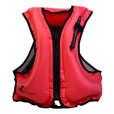 (Red) Adult Inflatable Swim Vest Life Jacket