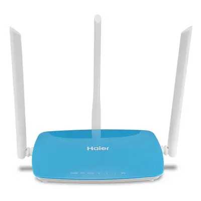 (Light Blue) 2.4GHz 300Mbps Wireless WIFI Router 3*5dBi Antennas Built-in Firewall Broadband Rep