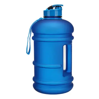 (Blue) 2.2L Outdoor Sports Portable Water Bottle Fitness Gym Dumbbell Drinking Cup Kettle Campin