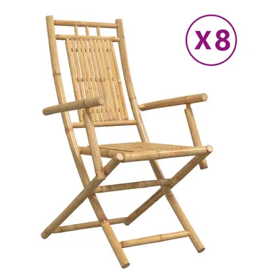 (53 x x cm, pcs) vidaXL Folding Garden Chairs Outdoor Chair Patio Dining Chair pcs Bamboo