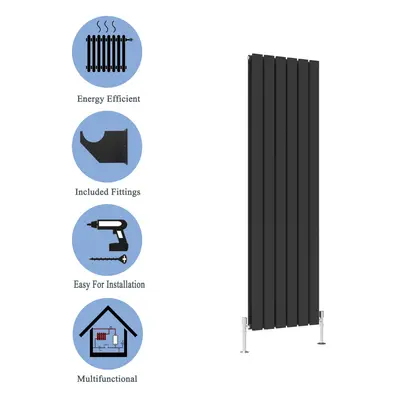 (Black, 1600*408mm?double?) Flat Panel Column Radiator