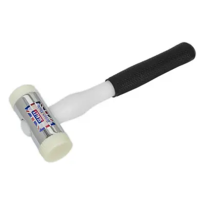 1.75lb Nylon Faced Hammer - Chrome Plated Zinc Head - Durable Nylon Faces