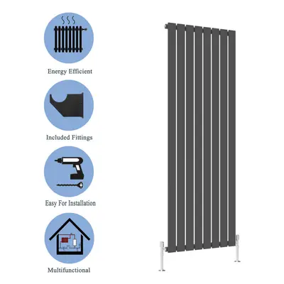 (Anthracite, 1800*544mm?single)) Flat Panel Column Radiator