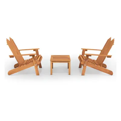 (2x bench + table) vidaXL Adirondack Garden Lounge Set Outdoor Sofa Chair Patio Solid Wood Acaci