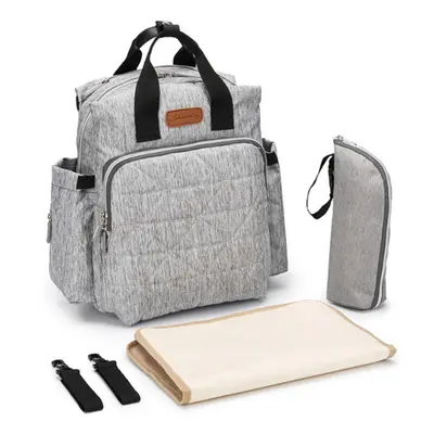 (Grey) 23L Mummy Backpack Waterproof Baby Nappy Diaper Bag Shoulder Handbag Outdoor Travel