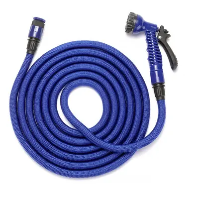 (50FT) 25-100ft Expandable Flexible Garden Water Hose Water Pipe Watering Sprayer Blue