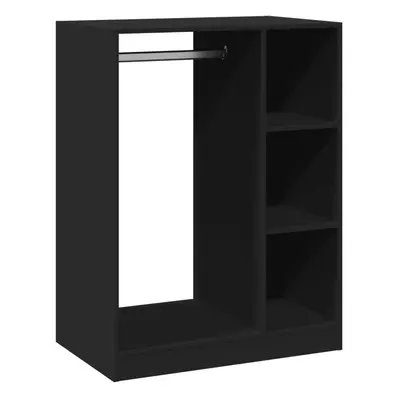 (black, 74x48x102 cm/10 kg) vidaXL Wardrobe Organiser Bedroom Closet Clothes Storage Shelf Engin