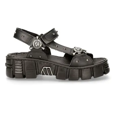 (37) New BIOS120-V1 Unisex Black Vegan Leather Sandal