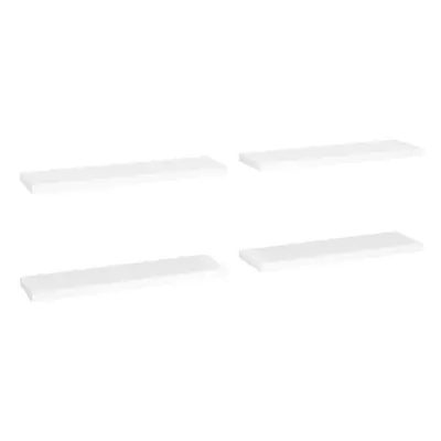 vidaXL 4x Floating Wall Shelves White 90x23.5x3.8 cm MDF Display Hanging Rack