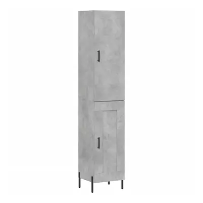 (concrete grey, wood door) vidaXL Highboard Sideboard Tall Storage Cabinet Side Cabinet Engineer