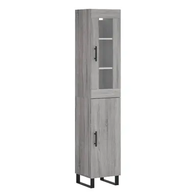 vidaXL Highboard Sideboard Cupboard Side Cabinet Grey Sonoma Engineered Wood