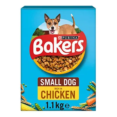 Bakers Small Dry Dog Food Chicken & Veg 1.1kg (Pack of 4)