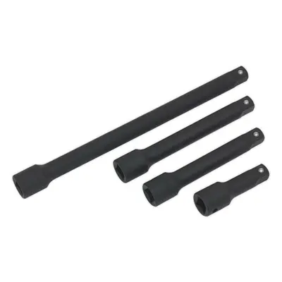 4 Piece Impact Extension Bar Set - 1/2" Sq Drive - 75mm 125mm 150mm & 250mm Bars