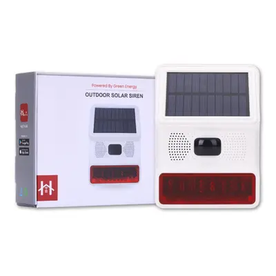 HESTIA Outdoor Solar Siren with Back-Up Battery for Smart Home Security System