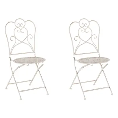 Set of Garden Chairs TRIESTE Metal Beige