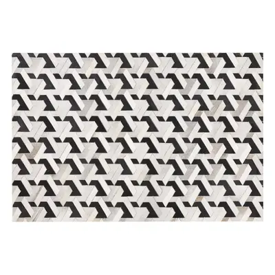 Cowhide Area Rug x cm Black and Grey NARMAN