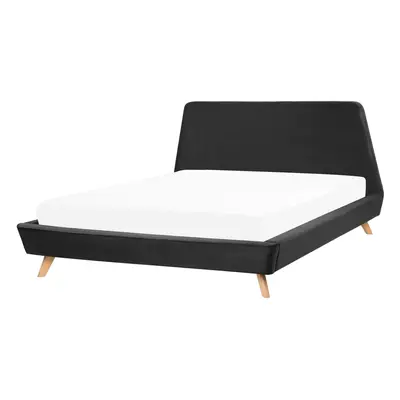 Bed VIENNE x cm (EU King Size) Velvet Black