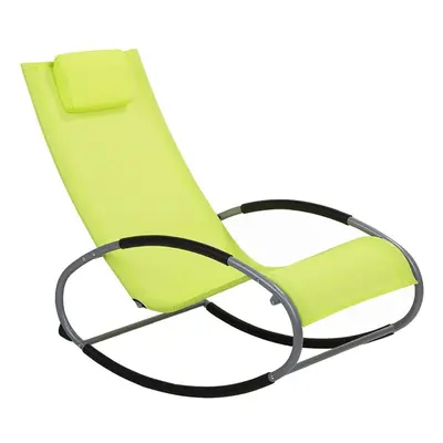 Rocking Sun Lounger Lime Green CAMPO