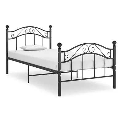 (black) vidaXL Bed Frame Metal Home Bedroom Bed Base Unit 100cm/90cm Multi Colours