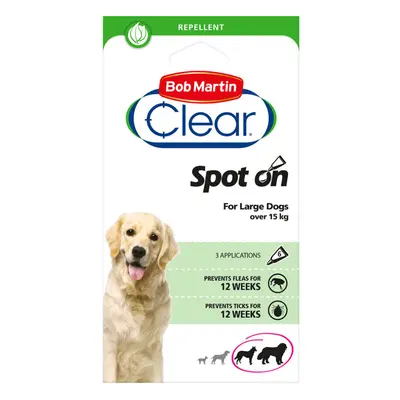 (40 Weeks) Bob Martin Clear Flea & Tick Spot On For Large Dogs