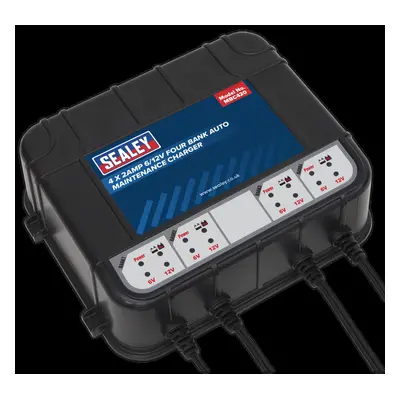 Four Bank 6/12V 8A (4 x 2A) Auto Maintenance Charger