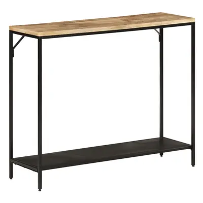 vidaXL Console Table Hallway Coffee End Table Solid Rough Mango Wood and Iron