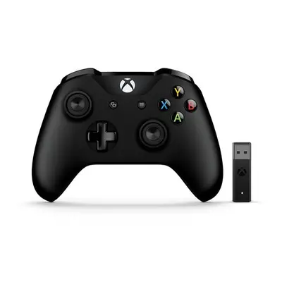 Microsoft Xbox Controller + Wireless Adapter Gamepad PC, Xbox One Black