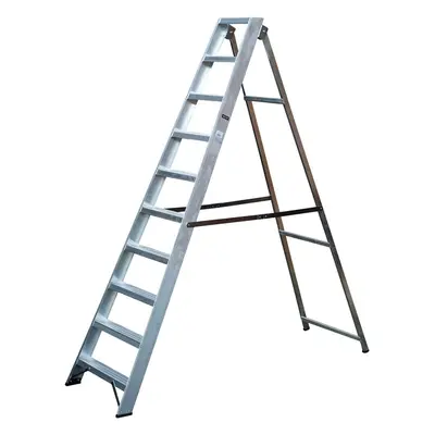 2.2m Aluminium Swingback Step Ladders Tread Professional Lightweight Steps