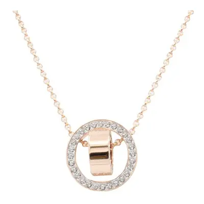 Swarovski Hollow Collection Rose Gold Circular Pendant Necklace