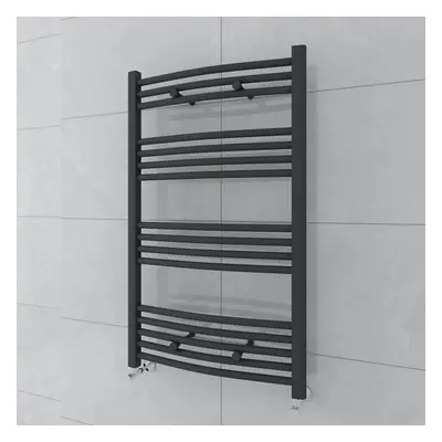 Fjord 1000x600mm Curved Grey Towel Radiator