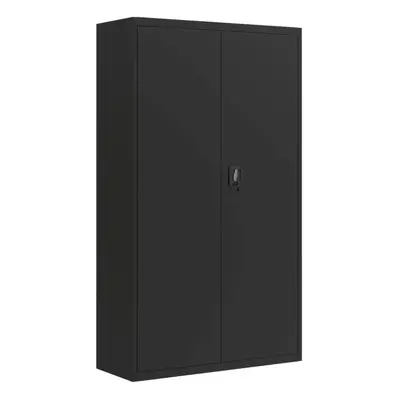 vidaXL File Cabinet Locking Office Storage Cabinet Filing Cabinet Black Steel