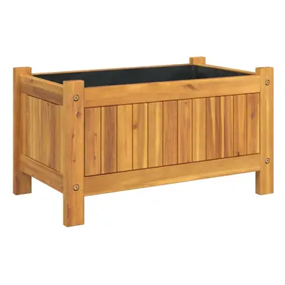 (54 x x cm) vidaXL Garden Planter with Liner Outdoor Flower Pot Box Solid Wood Acacia