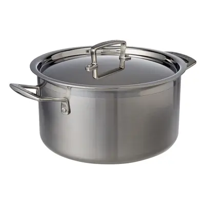 Le Creuset 3-Ply Stainless Steel Deep Casserole with Lid, x 13.3 cm, 96200624001000, Silver