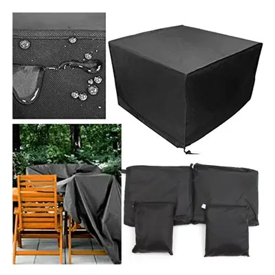 (L) Outdoor Patio Garden Furniture Waterproof Cover 210D Oxford Rain Dust Table Chair Shelter Pr