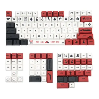 131 Keys Pirate Keycap Set OEM Profile PBT Sublimation Keycaps for Mechanical Keyboard