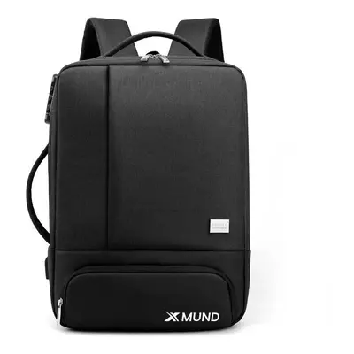 (Black) 35L USB Backpack 15.6inch Laptop Bag Waterproof Anti-theft Lock Travel Business School B