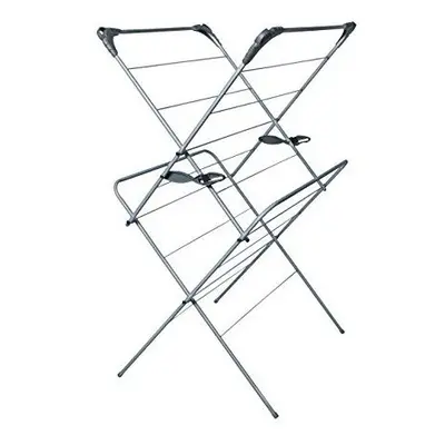 ADDIS 2-Tier Airer, metres, Metallic Silver