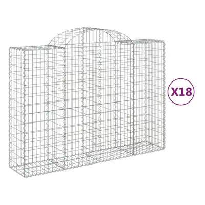 (200 x x 140/160 cm/18 pcs) vidaXL Arched Gabion Basket Stone Basket Gabion Retaining Wall Galva