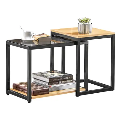 SoBuyÂ® FBT35-SCH, Nesting Tables, Set of Coffee Table Side Table End Table