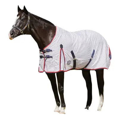 (5ft 9, White/Navy/Red) Weatherbeeta Summer Sheet Lite III Standard Neck for Horses